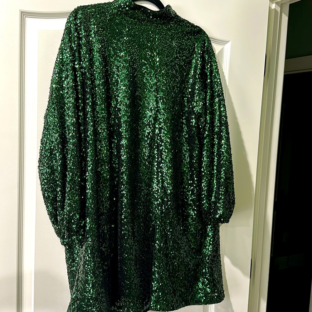 Beautiful Emerald Green Sequined Dress